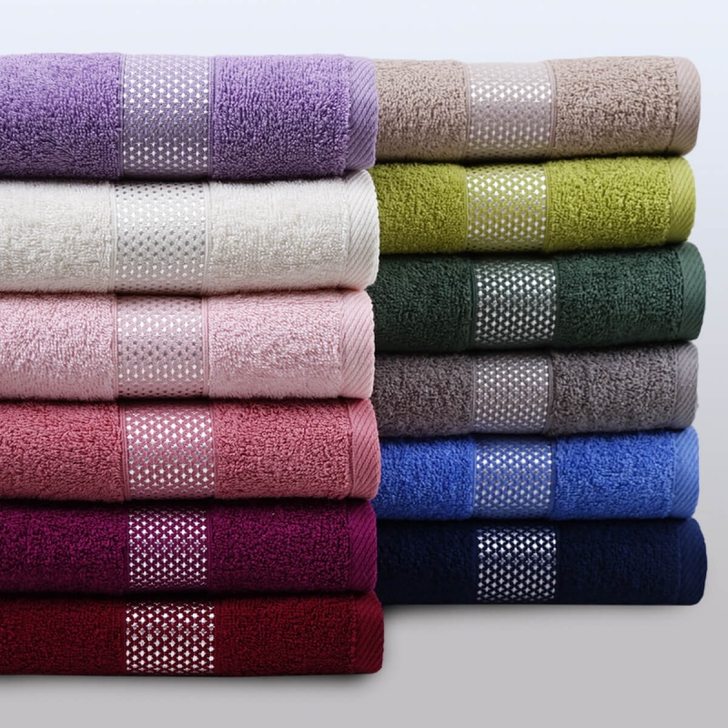 Полотенце махровое "Кристаллики" (Серый)