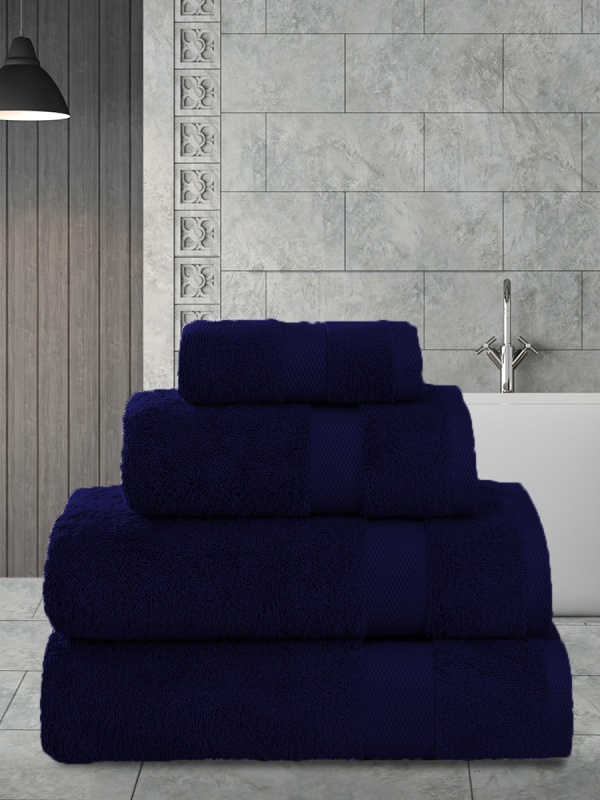 Полотенце махровое "Zara" (Темно-синий)